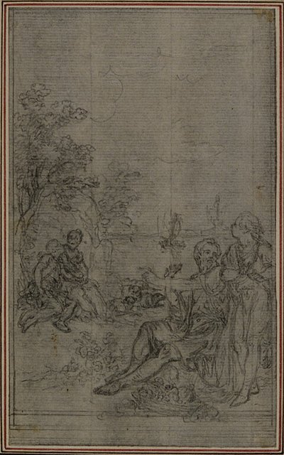 Studium do winiety z "De la Nature des Choses" Lukrecjusza, tom II, księga IV autorstwa Hubert Francois Gravelot