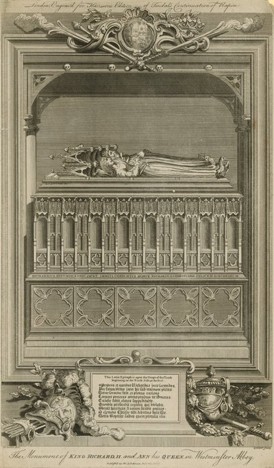 Pomnik króla Ryszarda II i jego królowej Anny autorstwa Hubert Francois Gravelot