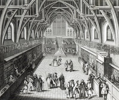 Westminster Hall, Pierwszy dzień semestru, Poemat satyryczny, 1797 ryty przez C.Mosleya autorstwa Hubert Francois Gravelot