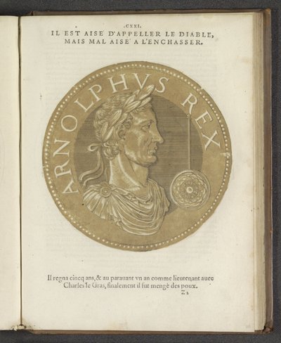 Arnolphus Rex, z „Wizerunków prawie wszystkich cesarzy” autorstwa Hubert Goltzius