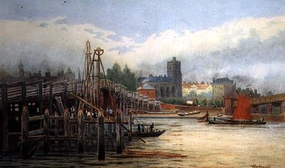 Stary most Putney autorstwa Hubert James Medlycott