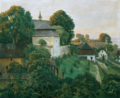 Przy murze klasztornym w Opocnie (dawniej także Opocen; niem. Opotschno), Czechy autorstwa Hubert Landa