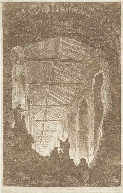 Galeria antyczna Les Soirees de Rome (tytuł serii) Twarze rzymskie (tytuł serii) autorstwa Hubert Robert