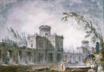 Fantazja architektoniczna, 1760 autorstwa Hubert Robert