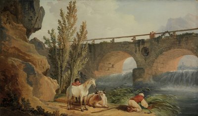 Most nad kaskadą. autorstwa Hubert Robert