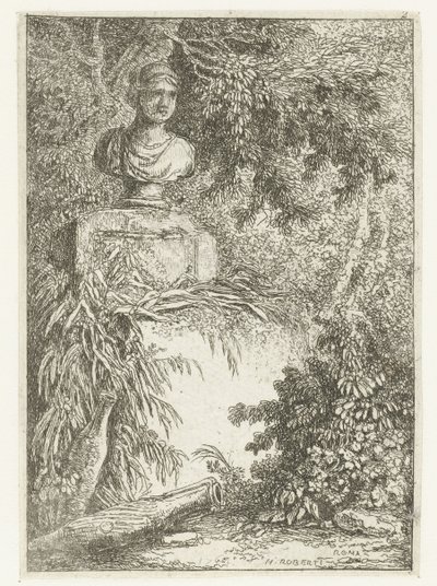 Biust Les Soirees de Rome (tytuł serii) Twarze rzymskie (tytuł serii) autorstwa Hubert Robert