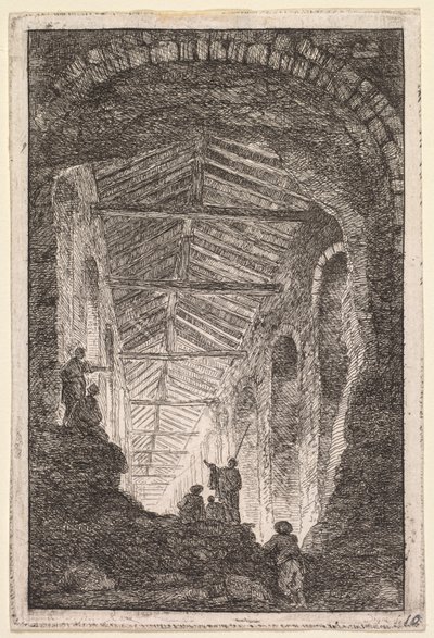 Wieczory w Rzymie: Galeria Antyczna, 1763-1764. autorstwa Hubert Robert