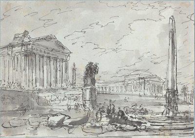 Fantazja o starożytnym Campidoglio autorstwa Hubert Robert