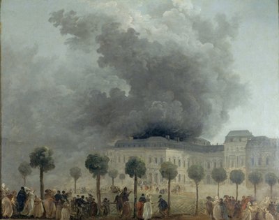Pożar w Operze Palais-Royal, 8 czerwca 1781, ok. 1781. autorstwa Hubert Robert