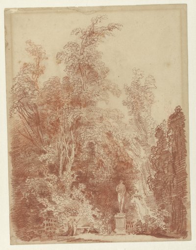 Twarz w parku z posągiem Wenus autorstwa Hubert Robert