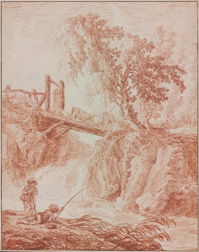 Pasterze przechodzący przez wodospad autorstwa Hubert Robert