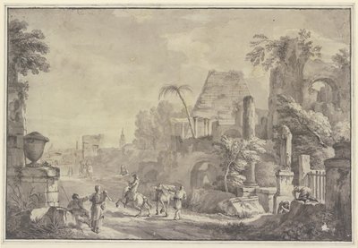 Pejzaż heroiczny autorstwa Hubert Robert