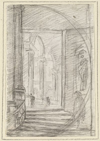 Wnętrze rzymskiego pałacu autorstwa Hubert Robert