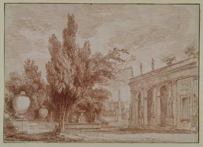 Ogród włoski autorstwa Hubert Robert