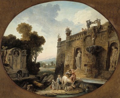 Wodopój autorstwa Hubert Robert