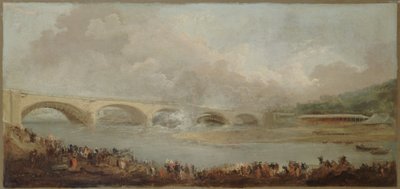 Le décintrement du pont de Neuilly, le 22 septembre 1772, między 1772 a 1775 (olej) autorstwa Hubert Robert