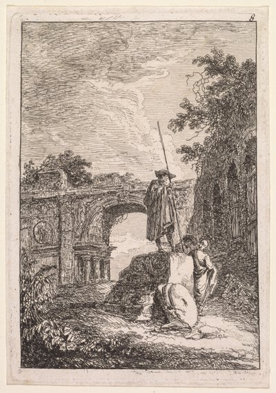 Wieczory w Rzymie: Łuk Triumfalny autorstwa Hubert Robert