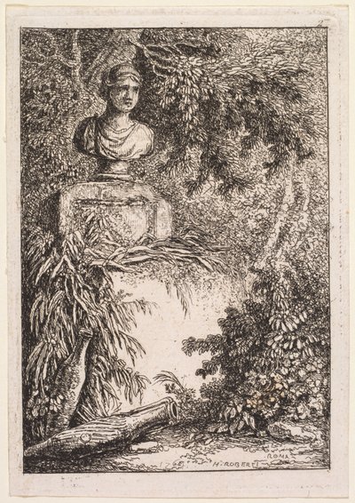 Wieczory rzymskie: Popiersie, 1764. autorstwa Hubert Robert