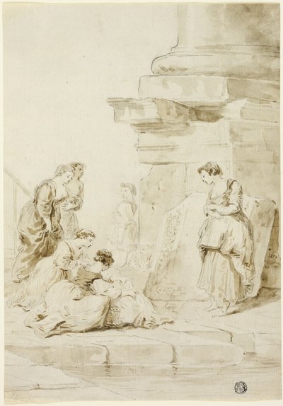 Mojżesz wybawiony z wód autorstwa Hubert Robert