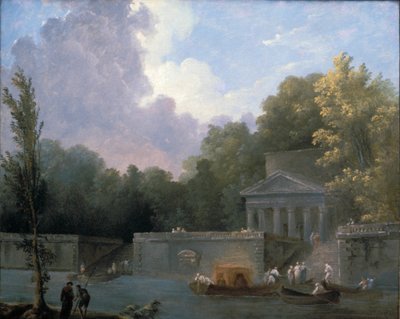 Scena w parku autorstwa Hubert Robert