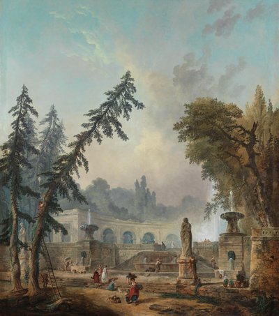 Pejzaż parkowy autorstwa Hubert Robert