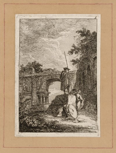 Płyta ósma z Wieczorów w Rzymie autorstwa Hubert Robert