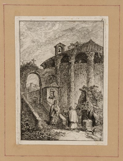 Płyta piąta z Wieczorów w Rzymie autorstwa Hubert Robert