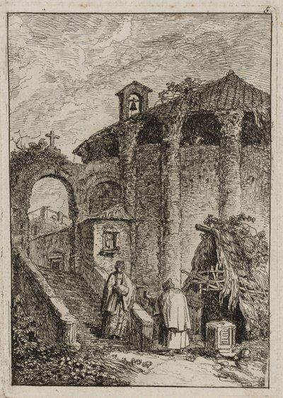 Płyta piąta z Wieczorów w Rzymie autorstwa Hubert Robert