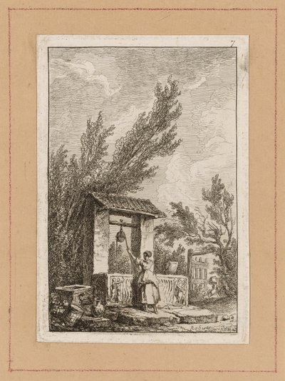 Płyta siódma z Wieczorów w Rzymie autorstwa Hubert Robert