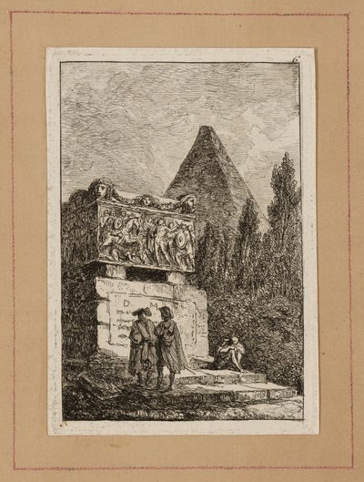 Płyta szósta z Wieczorów w Rzymie autorstwa Hubert Robert