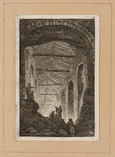 Płyta dziesiąta z Wieczorów w Rzymie autorstwa Hubert Robert