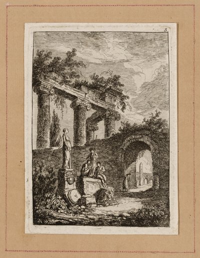 Płyta trzecia z Wieczorów w Rzymie autorstwa Hubert Robert