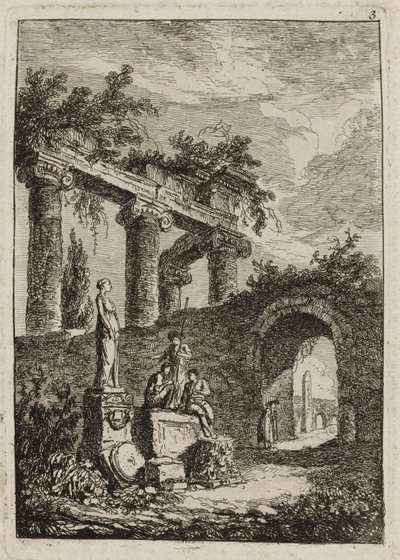 Płyta trzecia z Wieczorów w Rzymie autorstwa Hubert Robert