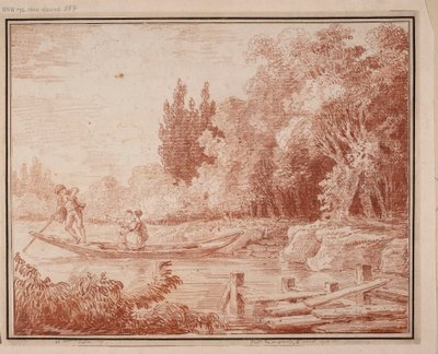Przejażdżka łodzią autorstwa Hubert Robert