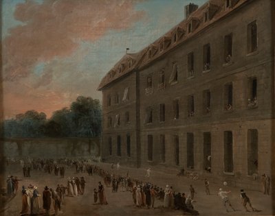 Wypoczynek więźniów w Saint-Lazare: gra w piłkę autorstwa Hubert Robert