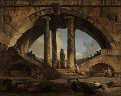 Rzymska weduta fantastyczna autorstwa Hubert Robert