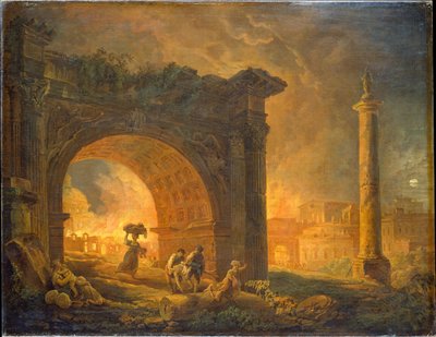 Ruiny rzymskie autorstwa Hubert Robert