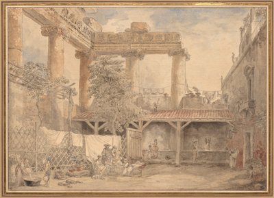 Ruiny rzymskie, Villa Pamphili autorstwa Hubert Robert