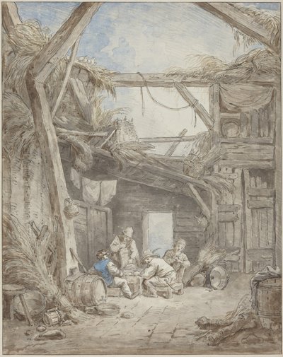 Zrujnowane gospodarstwo autorstwa Hubert Robert