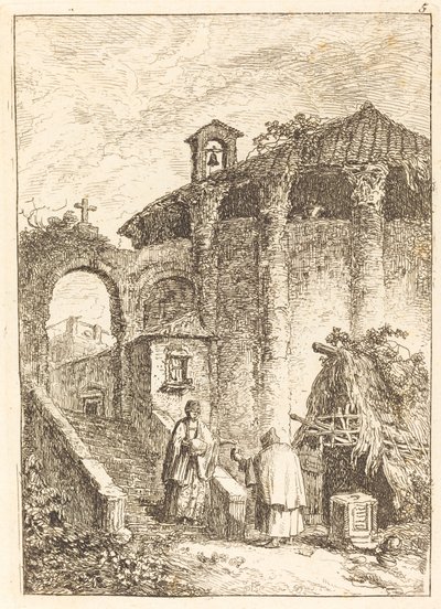Starożytna Świątynia autorstwa Hubert Robert