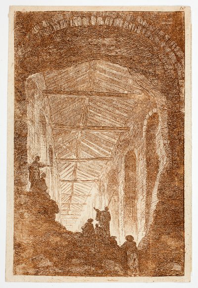 Galeria Antyczna, płyta dziesiąta z Les Soirées de Rome autorstwa Hubert Robert