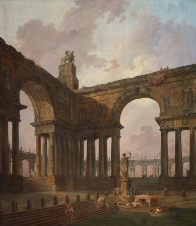 Miejsce lądowania autorstwa Hubert Robert