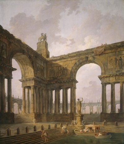Miejsce lądowania, 1787-88 autorstwa Hubert Robert