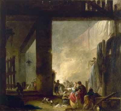 Pranie autorstwa Hubert Robert