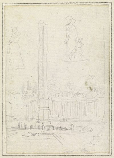 Obelisk na Placu Świętego Piotra autorstwa Hubert Robert