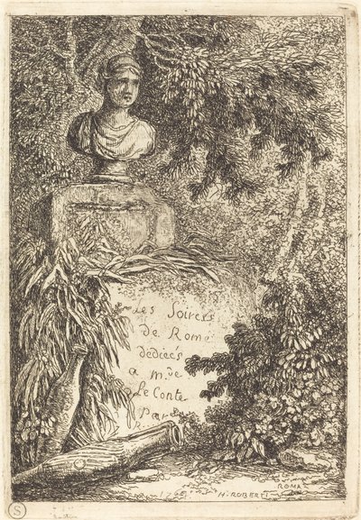 Popiersie portretowe autorstwa Hubert Robert