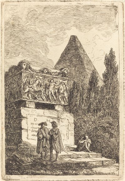 Sarkofag autorstwa Hubert Robert