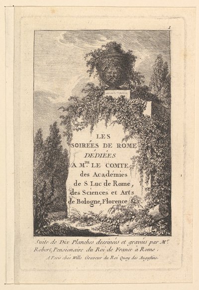 Tytuł, Wieczory w Rzymie.n.d. autorstwa Hubert Robert