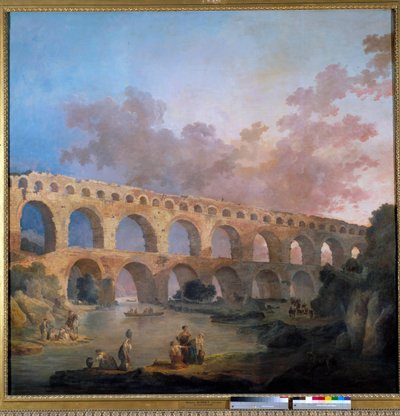 Widok na most du Gard Obraz Huberta Roberta (1733-1808) XVIII w. Nd. 2,42x2,42 m - Widok na Pont du Gard (Francja). Obraz Huberta Roberta (1733-1808) autorstwa Hubert Robert