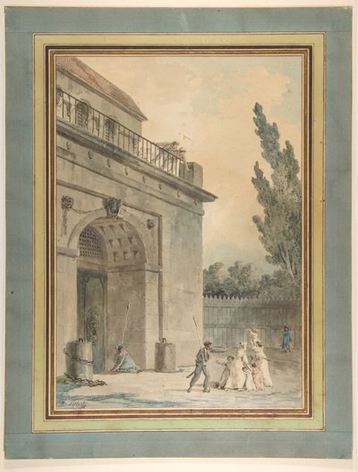 Goście opuszczający więzienie autorstwa Hubert Robert